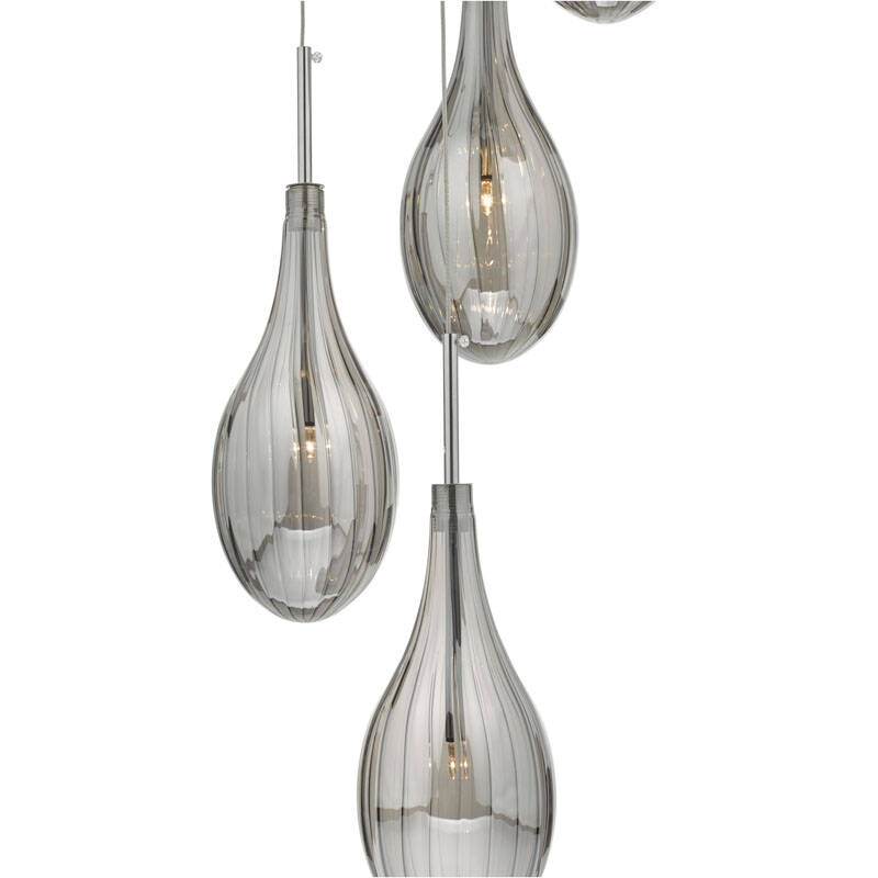 Image of Dar Seta 6 Light Cluster Ceiling Pendant
