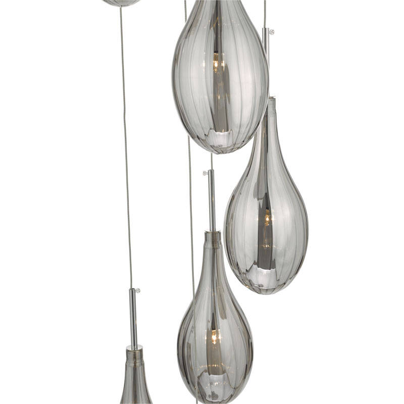 Image of Dar Seta 6 Light Cluster Ceiling Pendant