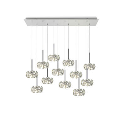 Paris Crystal 12 Light Bar Ceiling Pendant