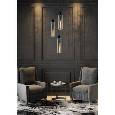 Image of Lucide Orlando 3 Light Glass Cascade Ceiling Pendant