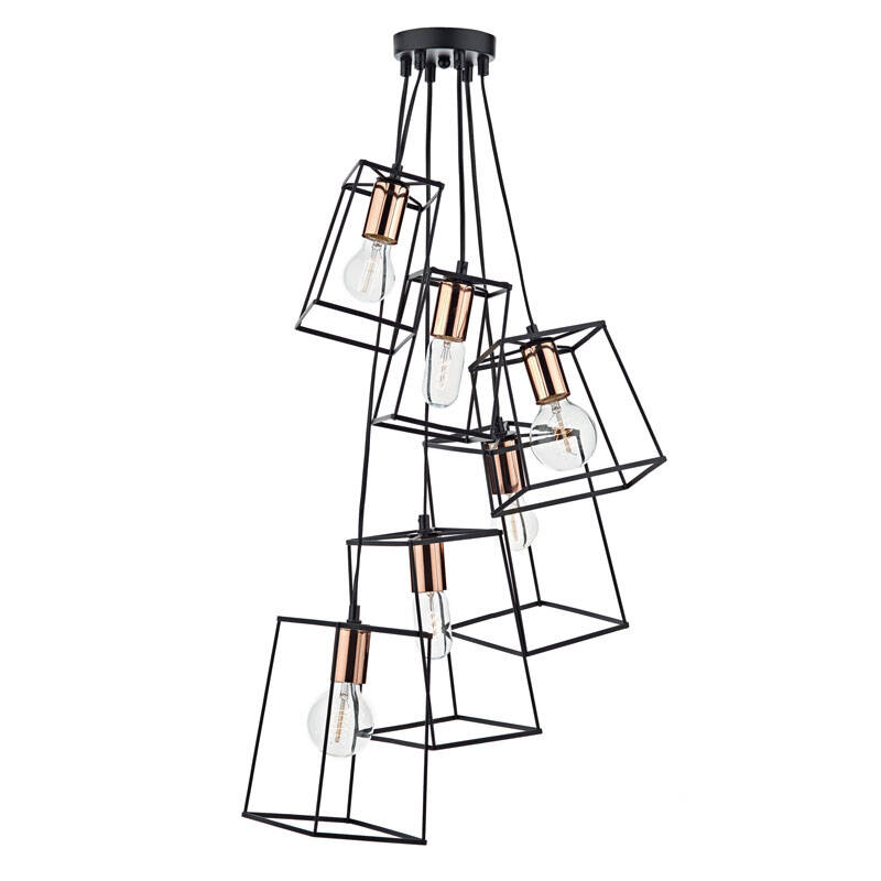 Image of Dar Tower 6 Light Cascade Ceiling Pendant Light