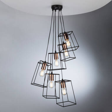 Image of Dar Tower 6 Light Cascade Ceiling Pendant Light
