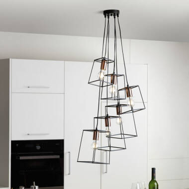 Image of Dar Tower 6 Light Cascade Ceiling Pendant Light