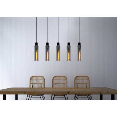 Image of Lucide Orlando 5 Light Glass Bar Ceiling Pendant