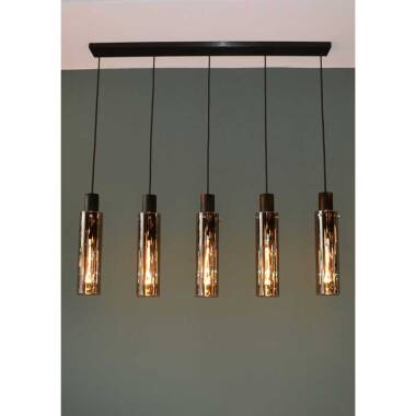 Image of Lucide Orlando 5 Light Glass Bar Ceiling Pendant