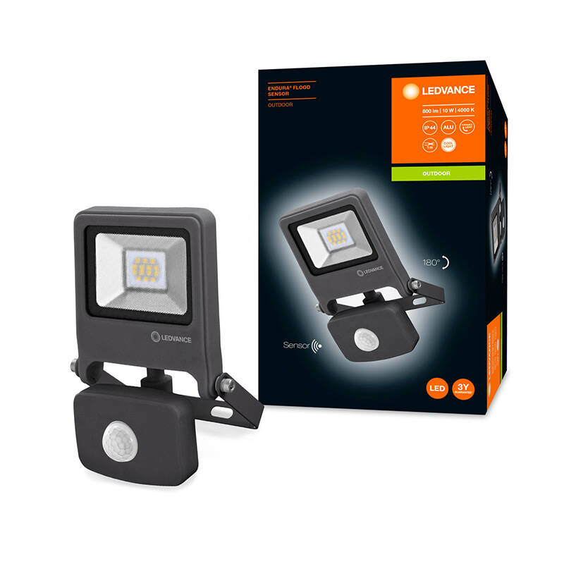 Image of Ledvance Endura 10W Cool White LED Floodlight with PIR Sensor