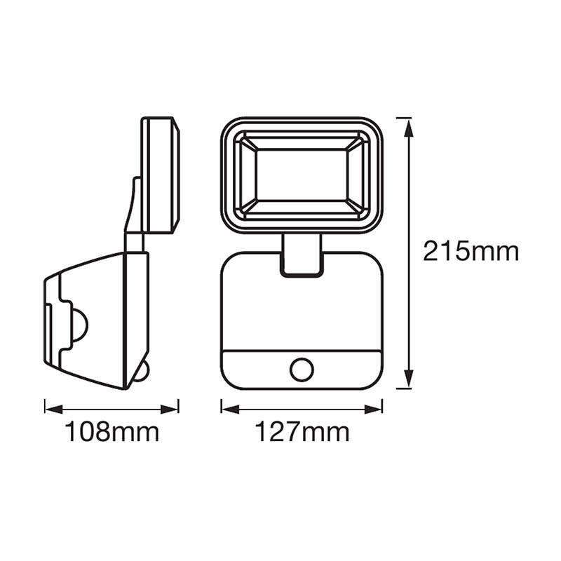 Image of Ledvance Battery Operated LED Floodlight with PIR Sensor