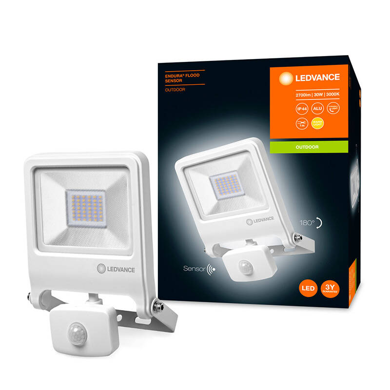 Image of Ledvance Endura 30W Warm White LED Floodlight with PIR Sensor