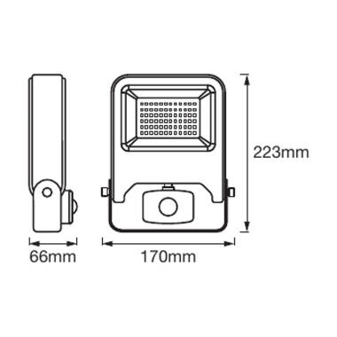 Image of Ledvance Endura 30W LED Floodlight with PIR Sensor