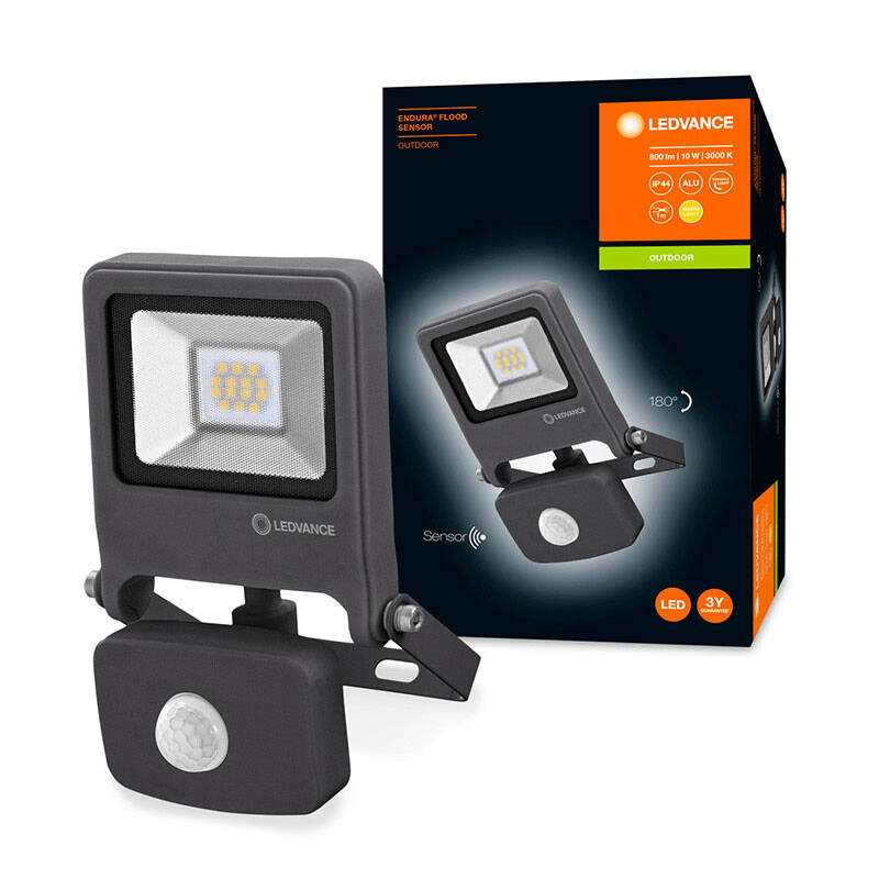Image of Ledvance Endura 10W Warm White LED Floodlight with PIR Sensor