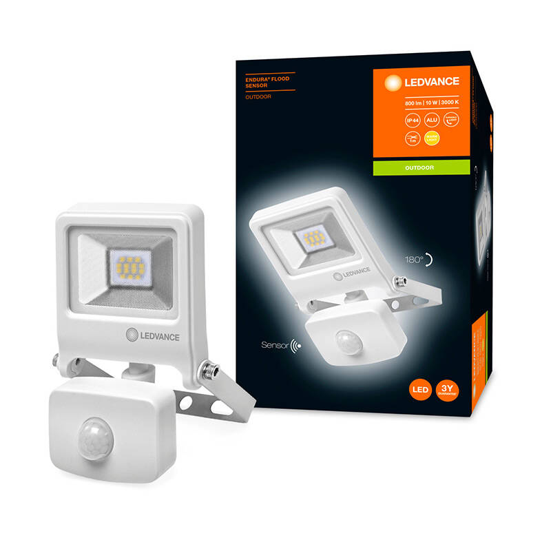 Image of Ledvance Endura 10W Warm White LED Floodlight with PIR Sensor
