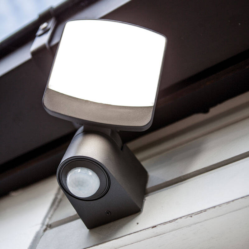 Image of Lutec Sunshine 12W LED Floodlight with PIR Sensor