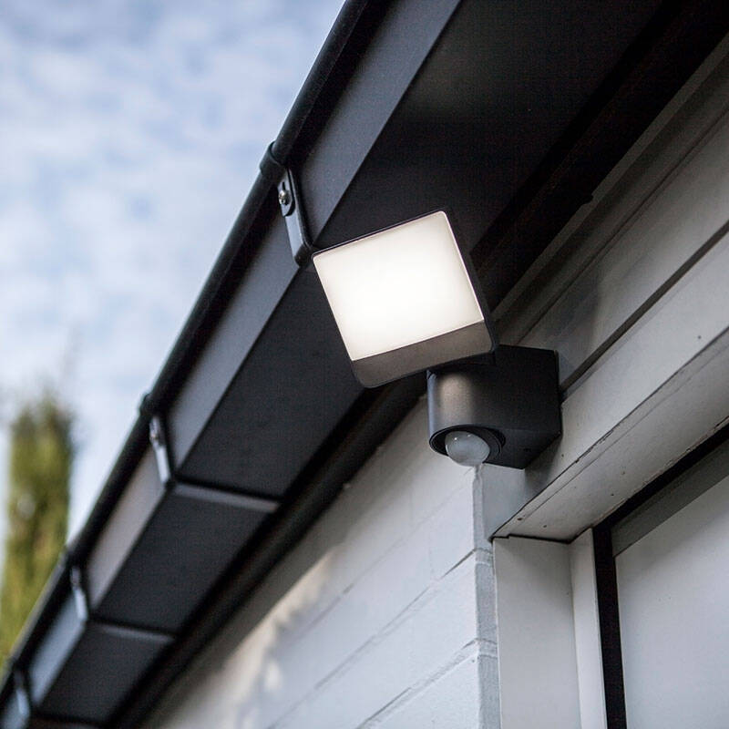 Image of Lutec Sunshine 12W LED Floodlight with PIR Sensor