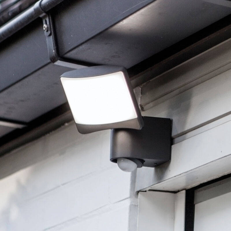 Image of Lutec Sunshine 12W LED Floodlight with PIR Sensor