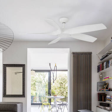 Image of Faro Barcelona Cocos LED Ceiling Fan with Light, DC Motor and Remote Control