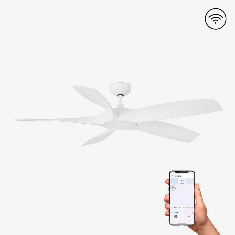 Image of Faro Barcelona Cocos LED Ceiling Fan with Light, DC Motor and Remote Control