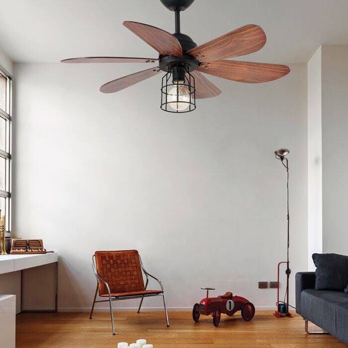 Image of Faro Barcelona Chicago Ceiling Fan with Light and Remote Control