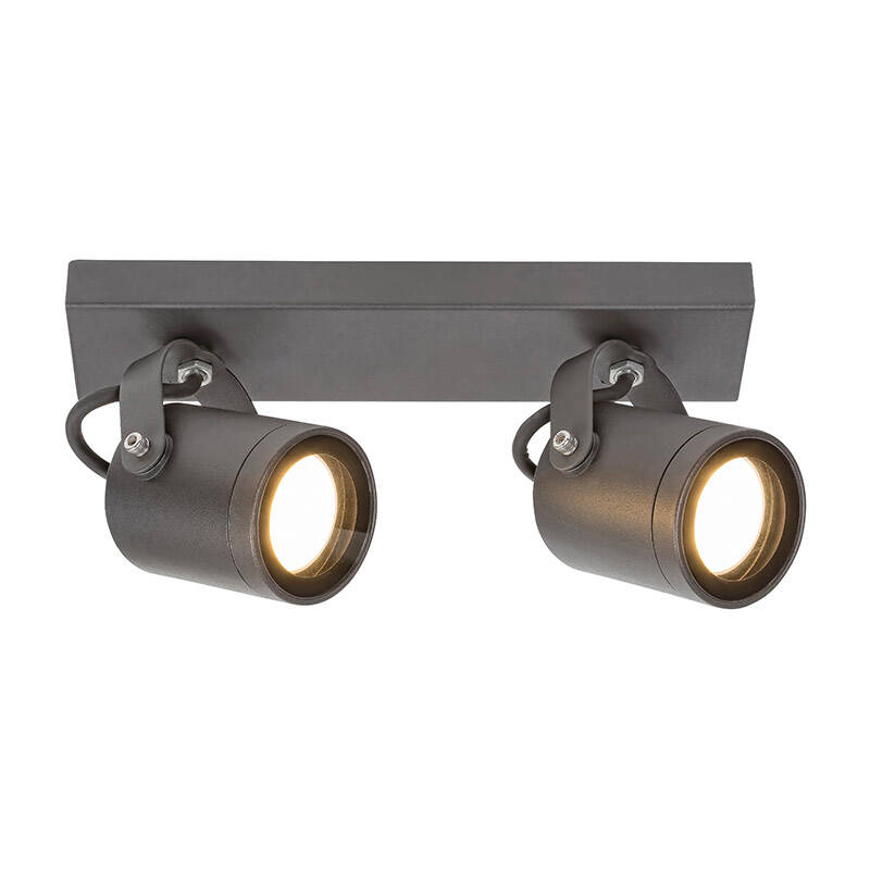 Image of Edit Elva Outdoor Wall Mounted Twin Spotlight