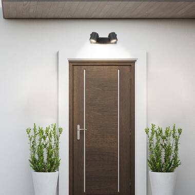 Image of Edit Elva Outdoor Wall Mounted Twin Spotlight