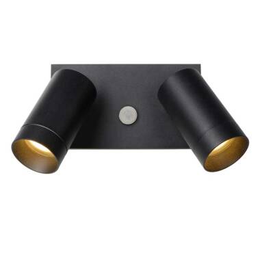 Image of Lucide Taylor Outdoor Wall Mounted Twin Spotlight with PIR Sensor