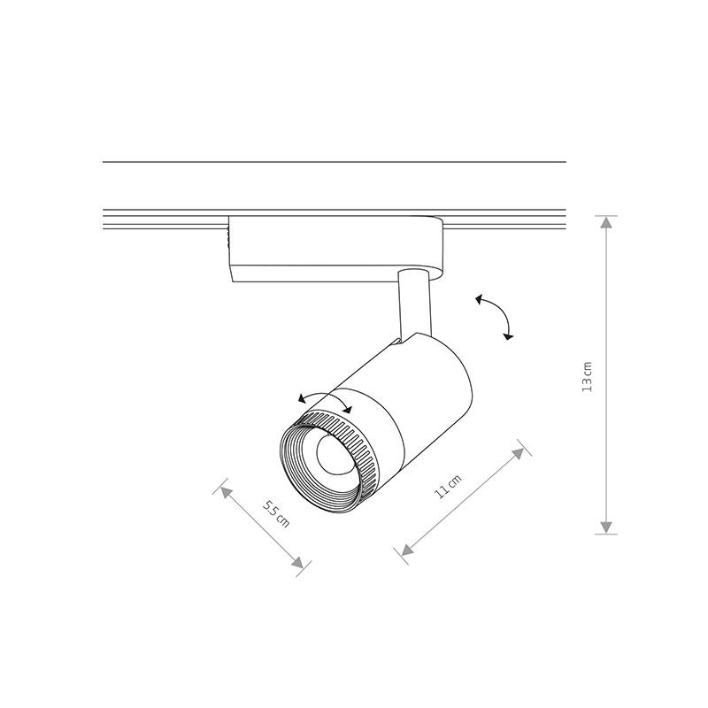 Image of Edit Zoom 9W Warm White LED 1 Circuit Track Light