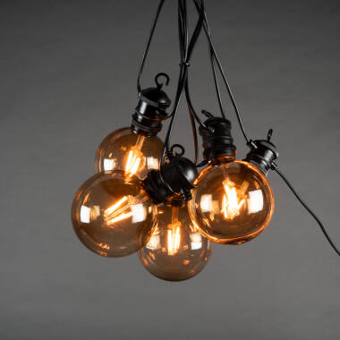 Image of Konstsmide 4.5M Amber LED Amber Glass Festoon Lights