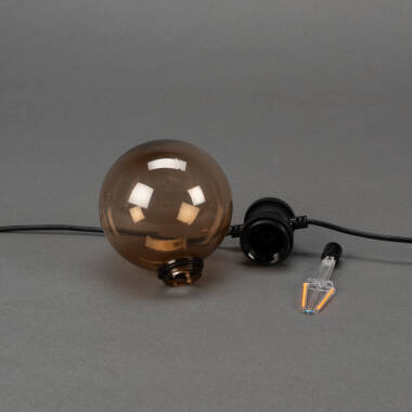 Image of Konstsmide 4.5M Amber LED Amber Glass Festoon Lights