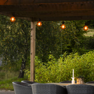 Image of Konstsmide 4.5M Amber LED Amber Glass Festoon Lights