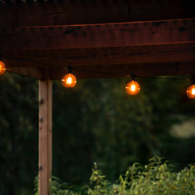 Image of Konstsmide 4.5M Amber LED Amber Glass Festoon Lights