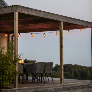 Image of Konstsmide 4.5M Amber LED Amber Glass Festoon Lights