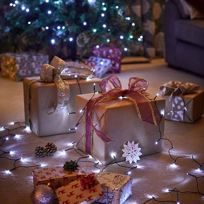 Image of Edit 19M Battery Operated Multi-Coloured LED String Lights - 200 Lights