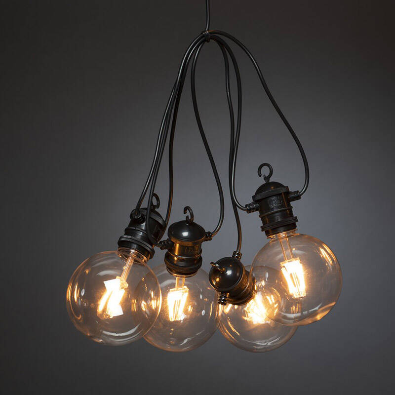 Image of Konstsmide 9.15M Amber LED Globe Festoon Lights