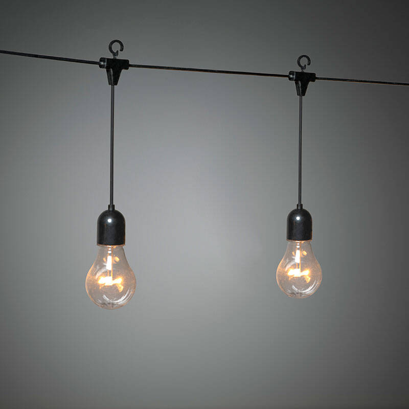 Image of Konstsmide 9.5M Amber LED GLS Hanging Festoon Lights