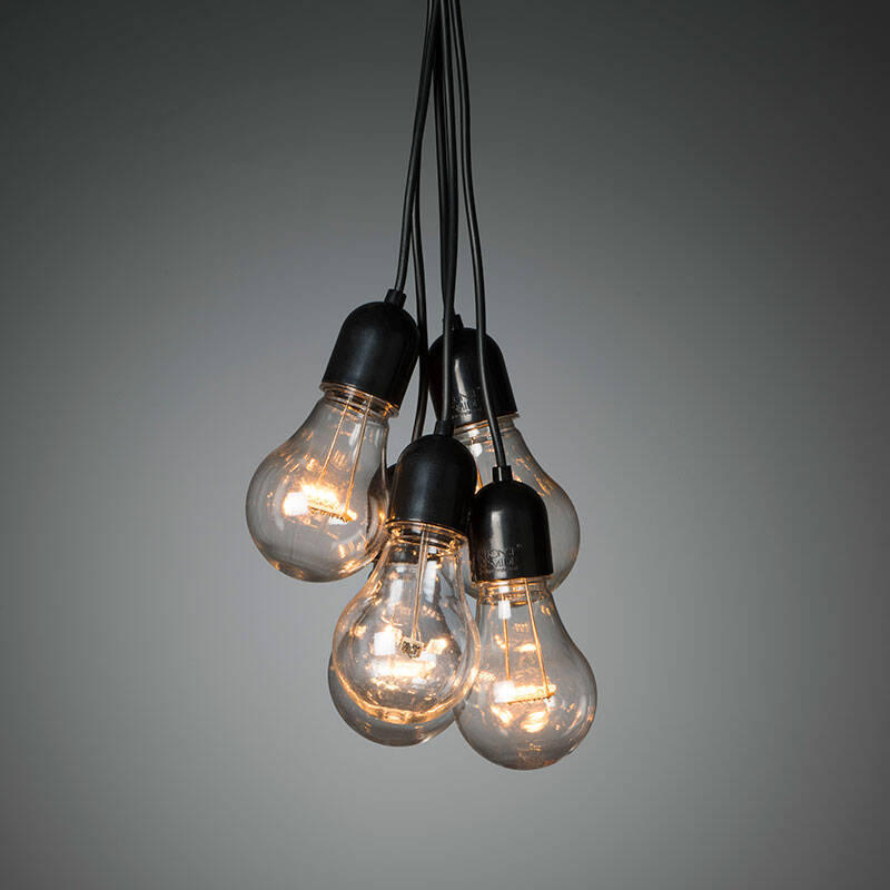 Image of Konstsmide 9.5M Amber LED GLS Hanging Festoon Lights
