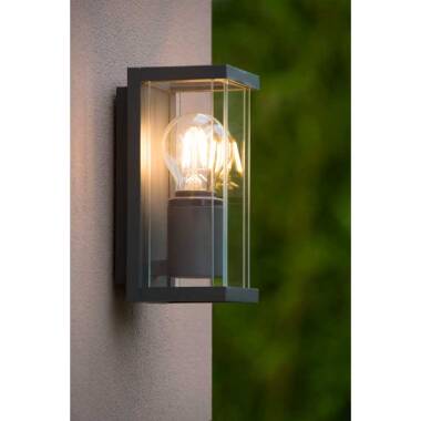 Image of Lucide Claire Mini Half Lantern Outdoor Twin Wall Light