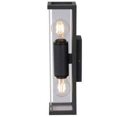 Image of Lucide Claire Mini Half Lantern Outdoor Twin Wall Light