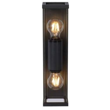 Image of Lucide Claire Mini Half Lantern Outdoor Twin Wall Light