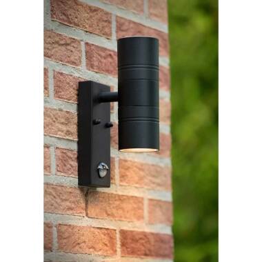 Image of Lucide Arne LED Outdoor Up & Down Wall Light with PIR Sensor