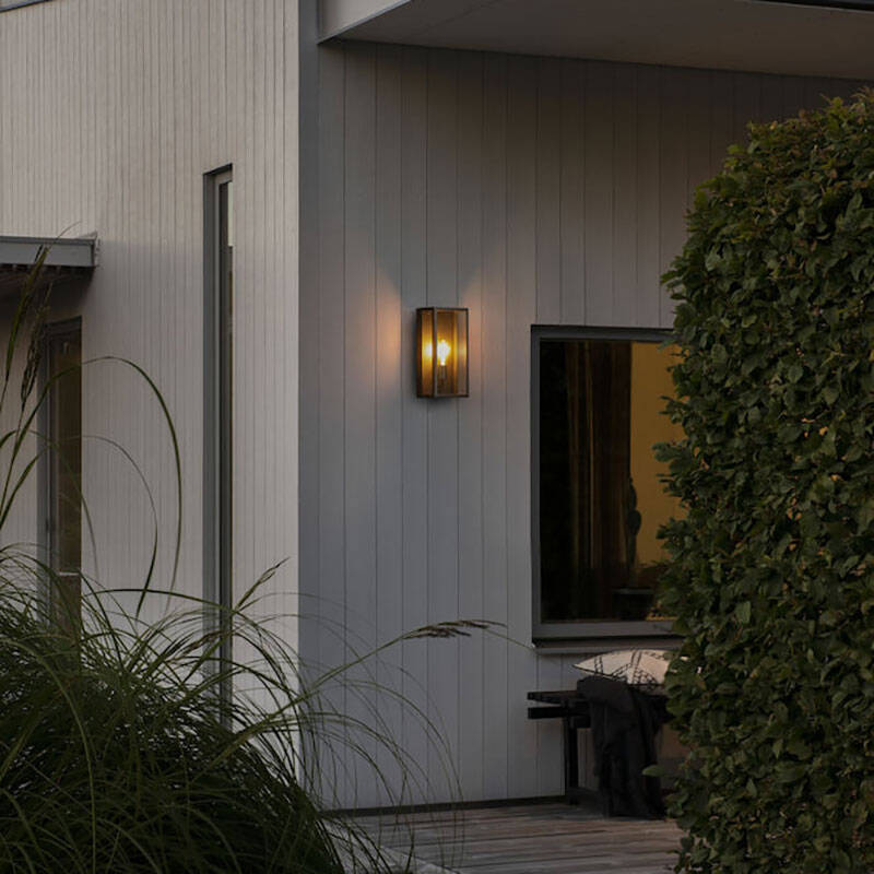 Image of Konstsmide Carpi Half Lantern Outdoor Wall Light