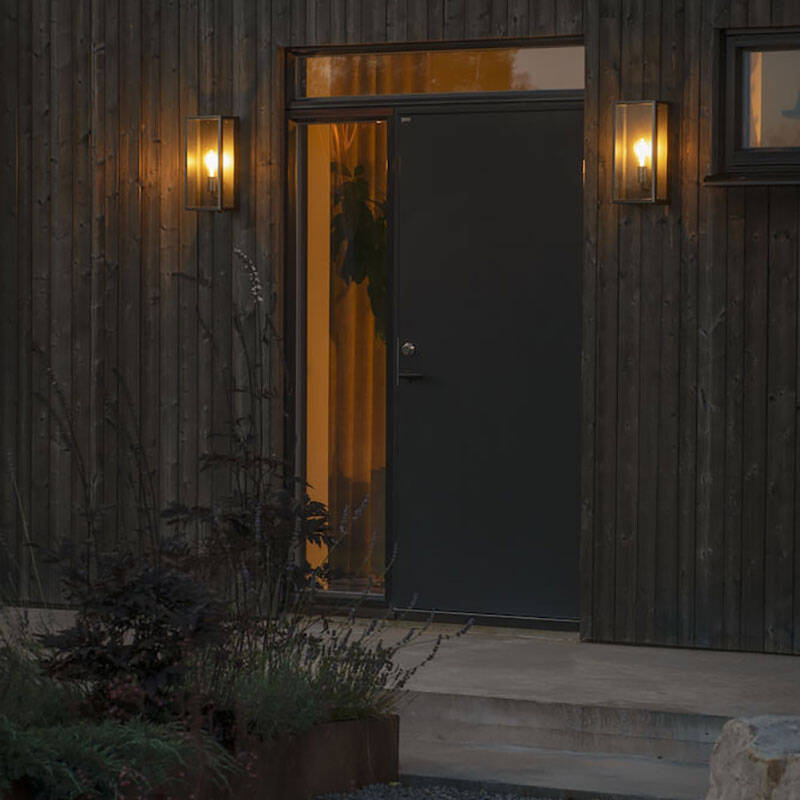 Image of Konstsmide Carpi Half Lantern Outdoor Wall Light