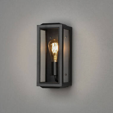 Image of Konstsmide Carpi Mini Half Lantern Outdoor Wall Light