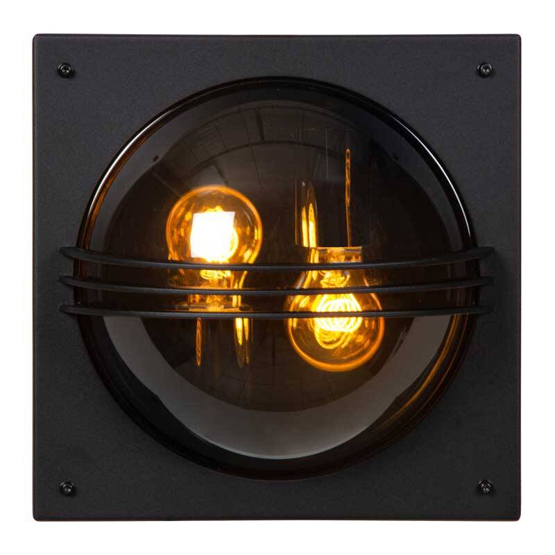 Image of Lucide Privas 2 Light Outdoor Flush Wall Light