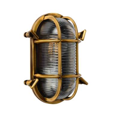 Image of Lucide Dudley Oval Outdoor Flush Wall Light