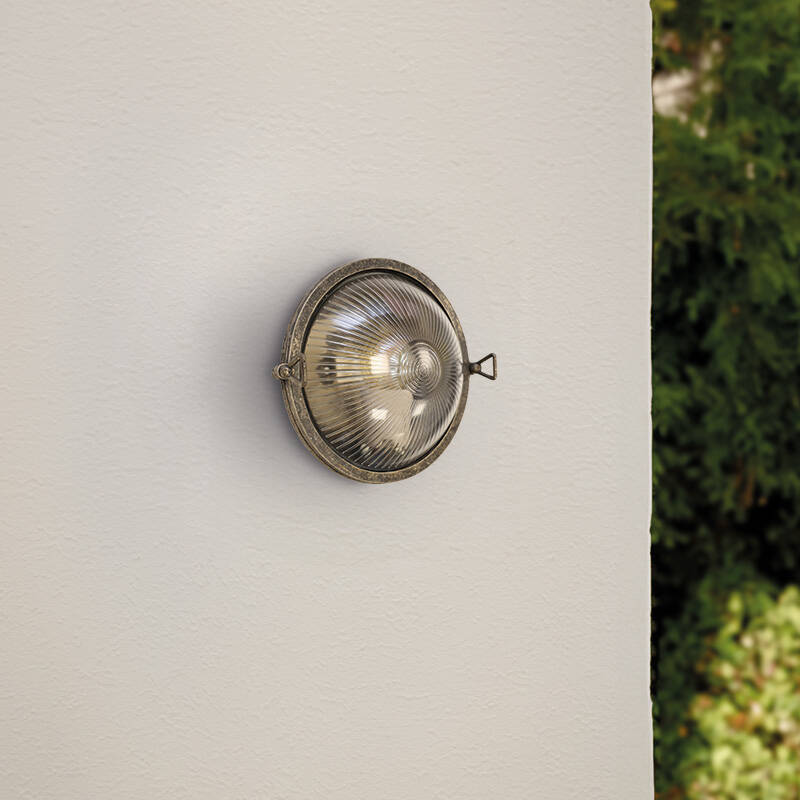 Image of Westport Coastal Pebble Outdoor Flush Wall Light