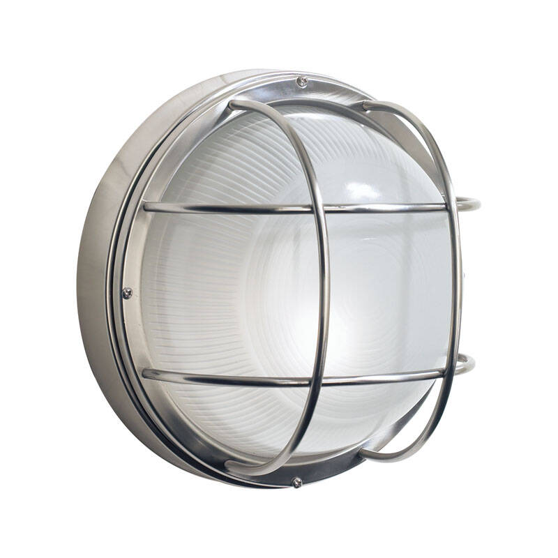 Image of Dar Salcombe Stainless Steel Outdoor Wall Light