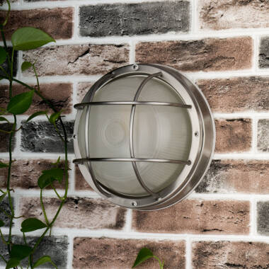 Image of Dar Salcombe Stainless Steel Outdoor Wall Light
