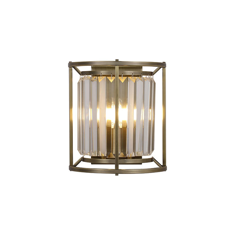 Image of Wichita Crystal Flush Wall Light