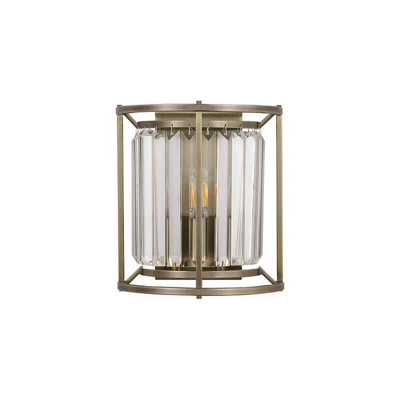 Image of Wichita Crystal Flush Wall Light