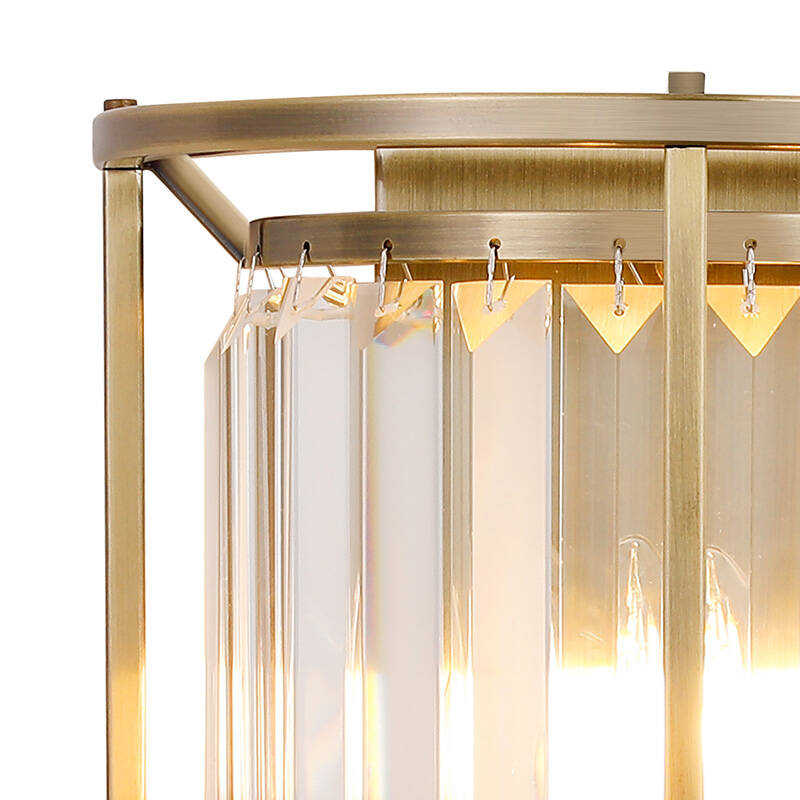Image of Wichita Crystal Flush Wall Light