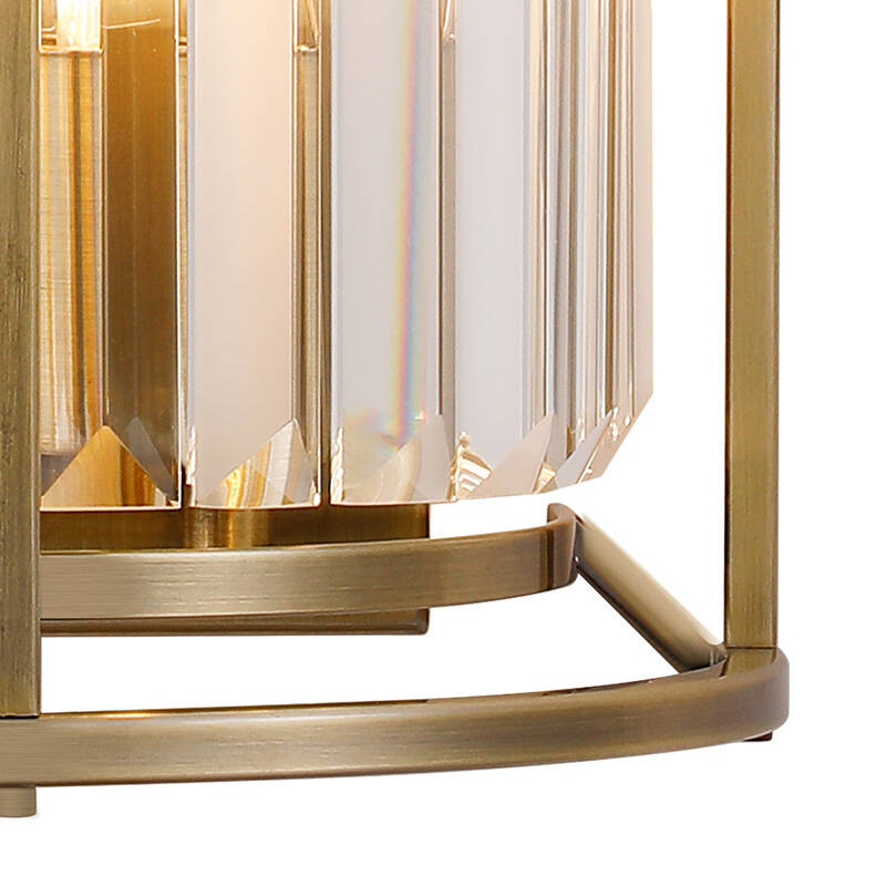 Image of Wichita Crystal Flush Wall Light